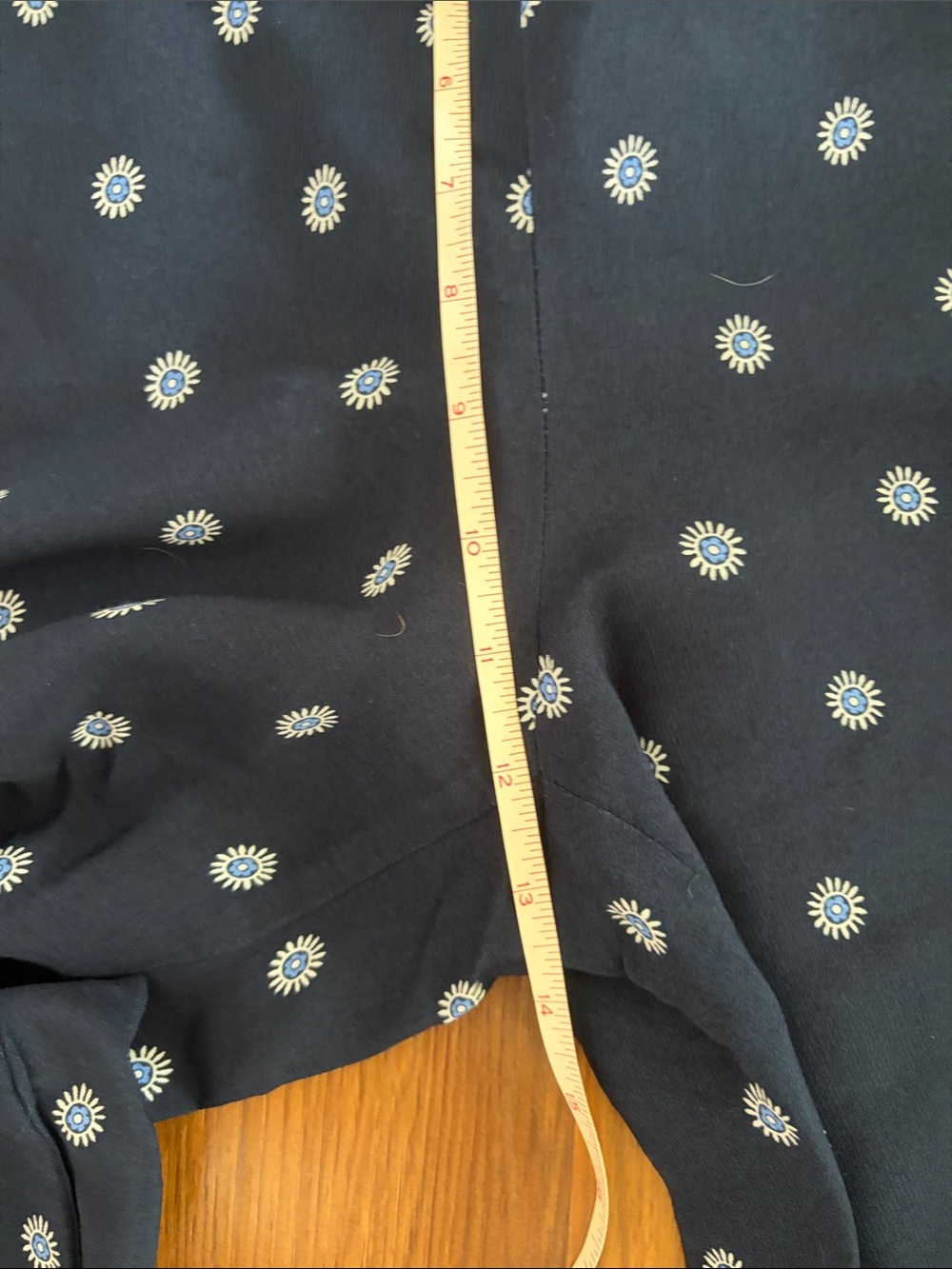 LOFT Fluid Pants with mosaic print wide leg - Picture 9 of 10